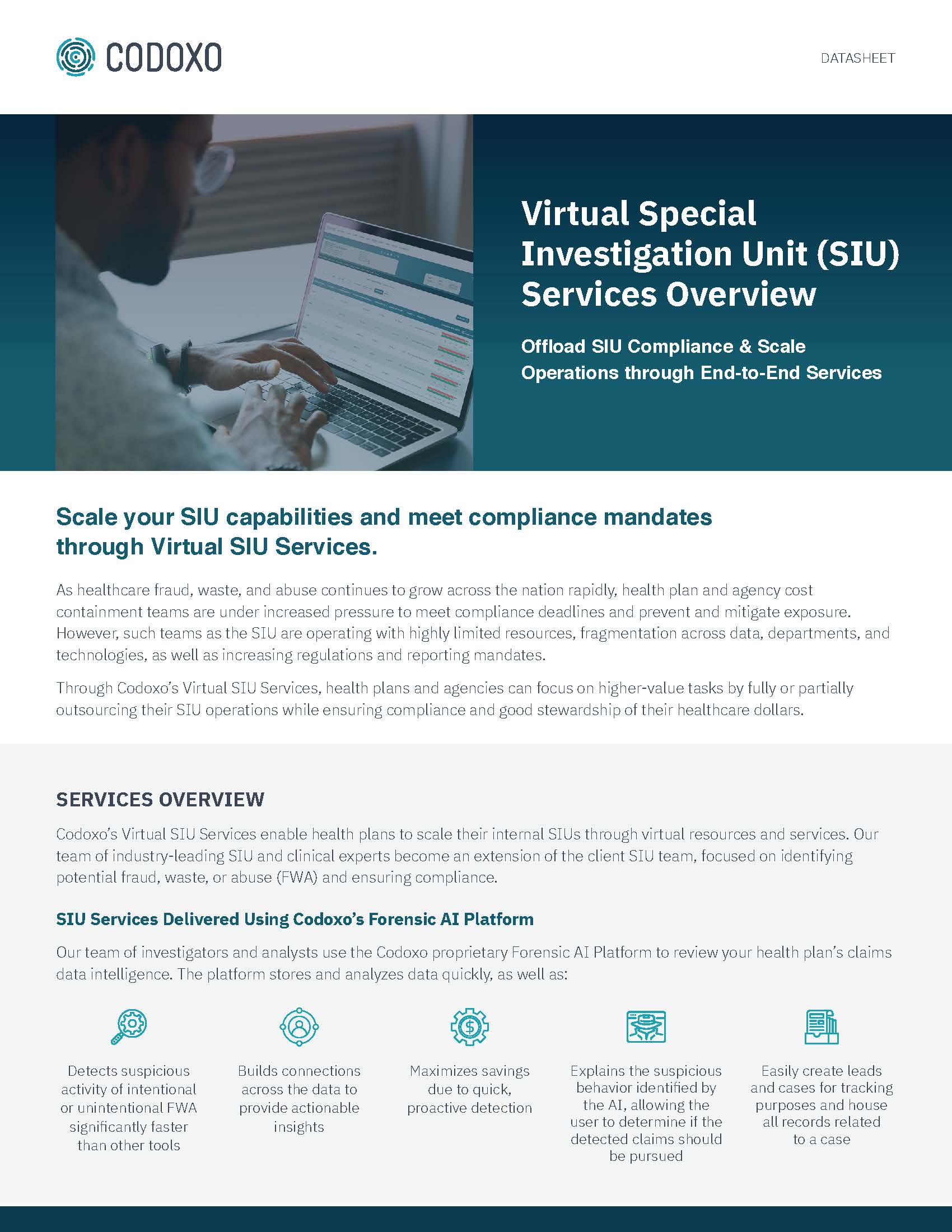 Virtual Special Investigation Unit (SIU) Services Overview